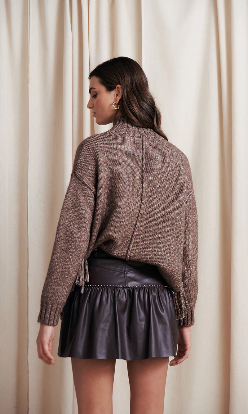 Saylor Pippi Faux Leather Mini Skirt