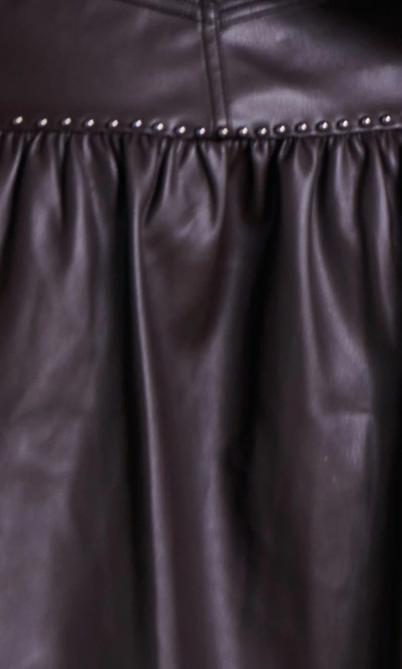Saylor Pippi Faux Leather Mini Skirt