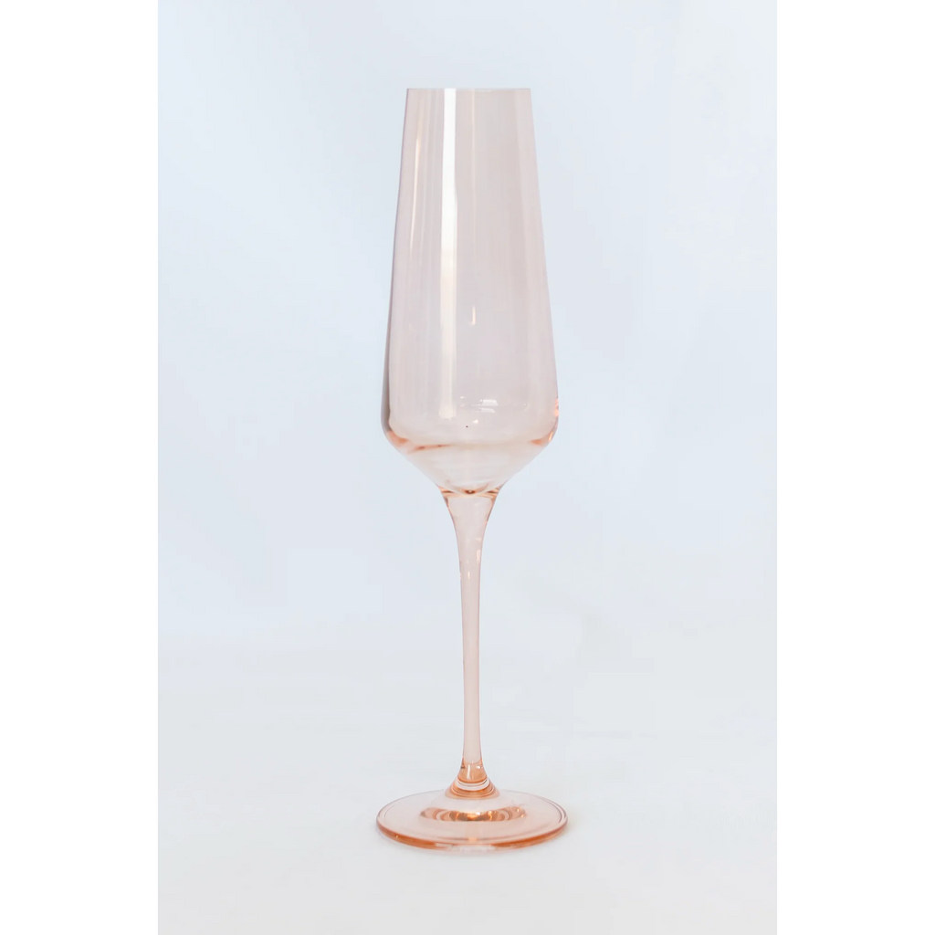 Estelle Colored Glass Champagne Flute Blush Pink