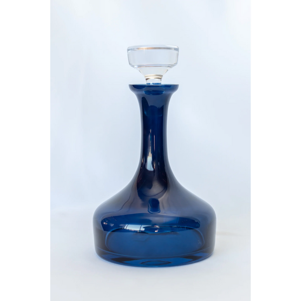 Estelle Colored Glass Vouge Decanter Midnight Blue