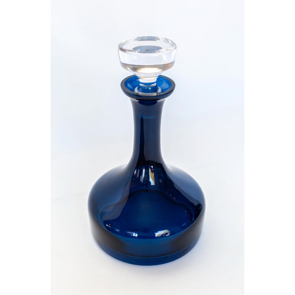 Estelle Colored Glass Vouge Decanter Midnight Blue