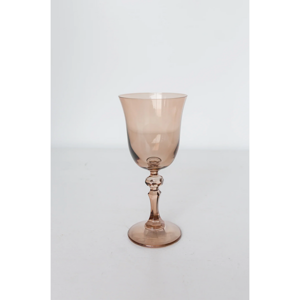 Estelle Colored Glass Colored Regal Goblet Amber Smoke