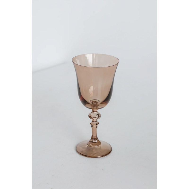 Estelle Colored Glass Colored Regal Goblet Amber Smoke