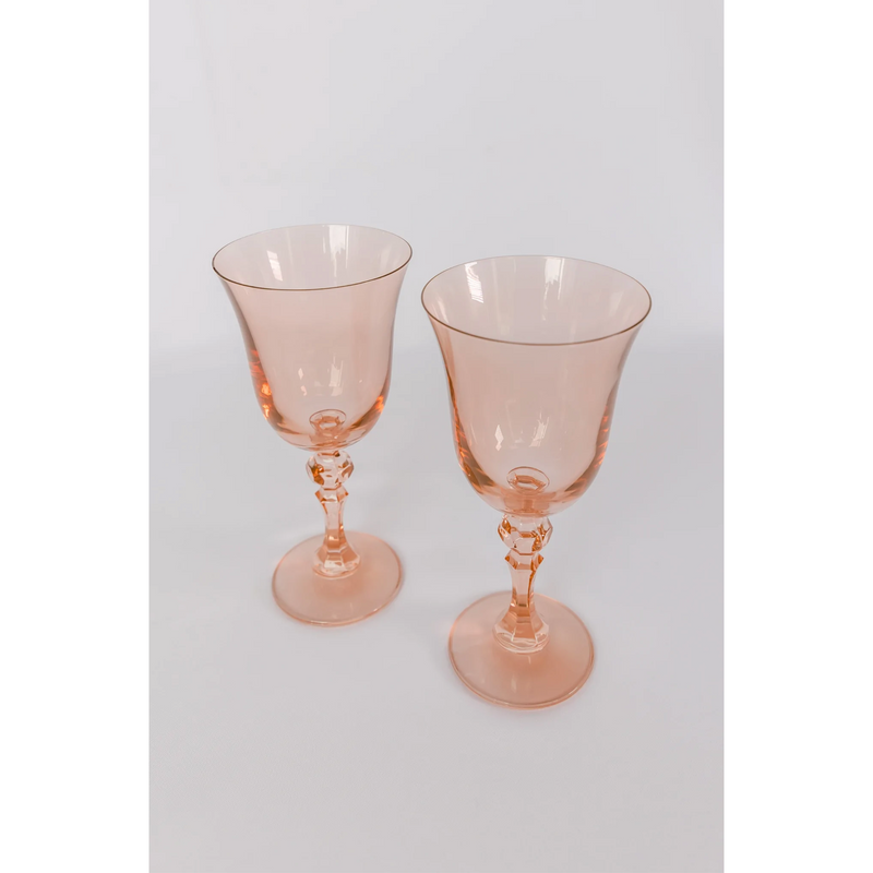 Estelle Colored Glass Colored Regal Goblet Blush Pink