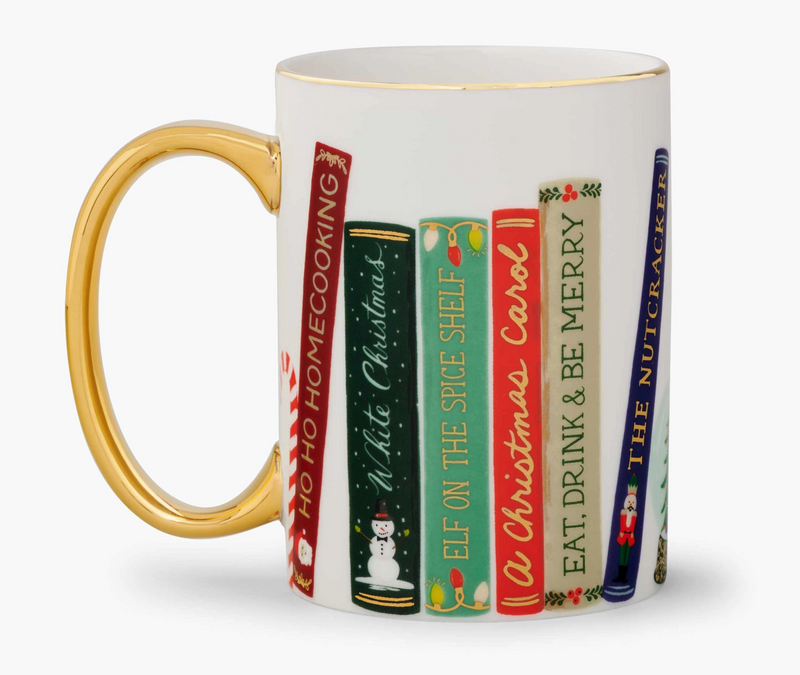 Rifle Paper Co. Festive Book Club Porcelain Mug