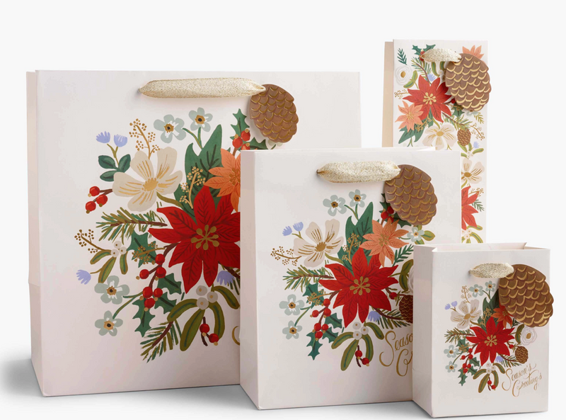 Rifle Paper Co. Holiday Bouquet Large Gift Bag