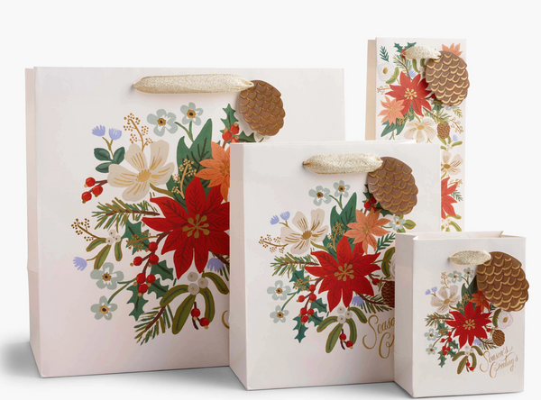 Rifle Paper Co. Holiday Bouquet Wine Gift Bag