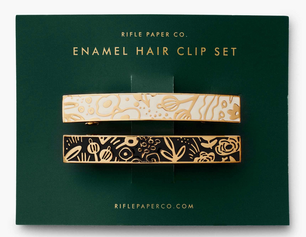 Rifle Paper Co. Tapestry Set of 2 Enamel Hair Clips