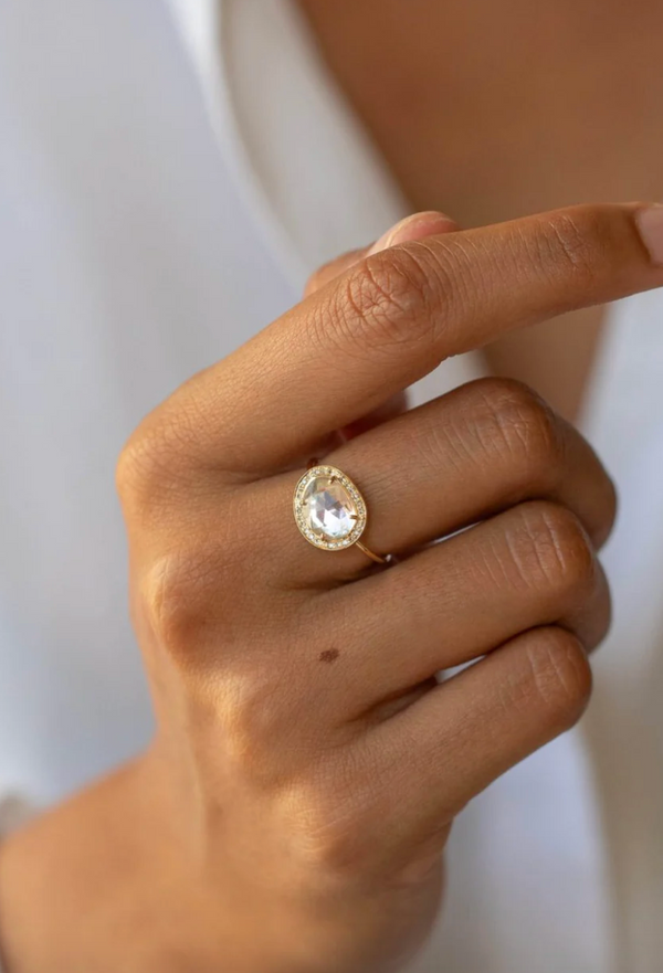 Celine Daoust Stella Ring Light Pink Tourmaline Diamonds