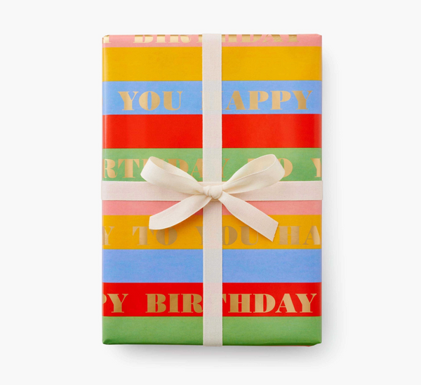 Rifle Paper Co. Birthday Wishes Continuous Wrap