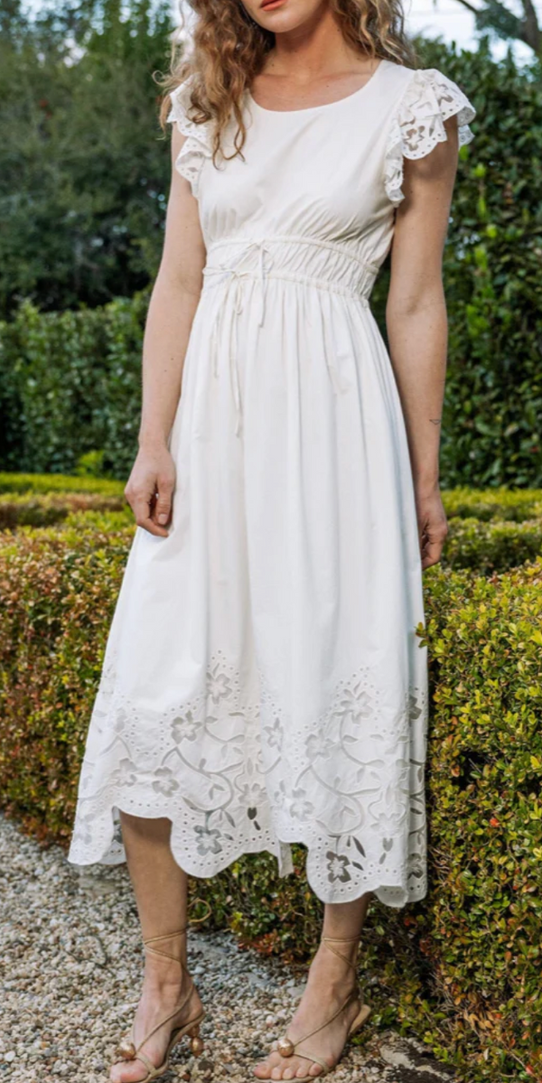 Cleobella Allegra Midi Dress Ivory