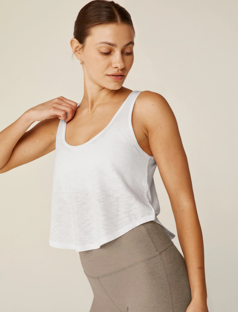 Beyond Yoga Well Traveled Tank White