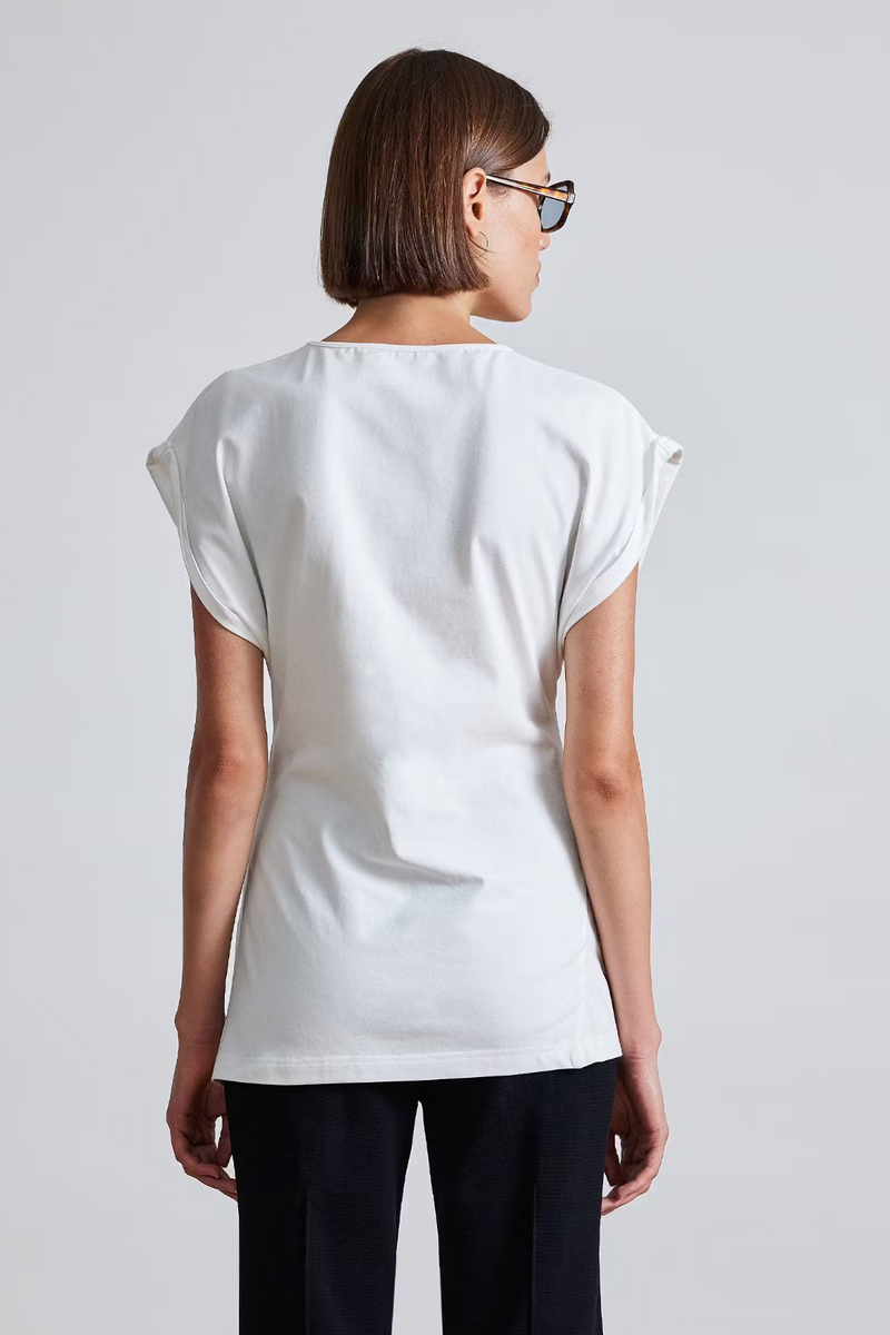 Apiece Apart Asymmetric Tunic Tee Cream