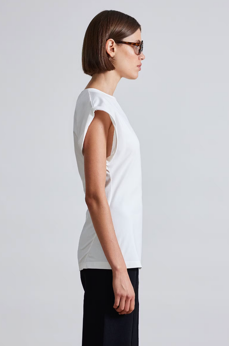 Apiece Apart Asymmetric Tunic Tee Cream