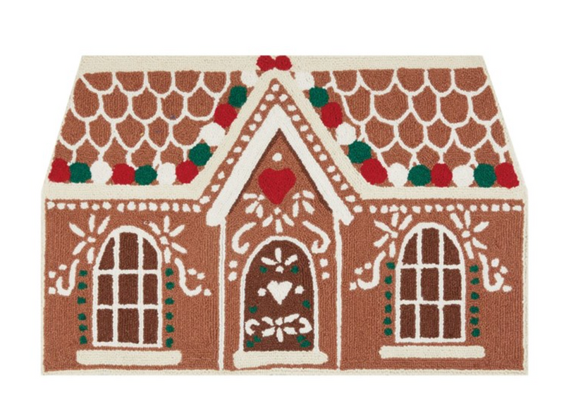 Peking Handicraft Gingerbread House Hook Rug