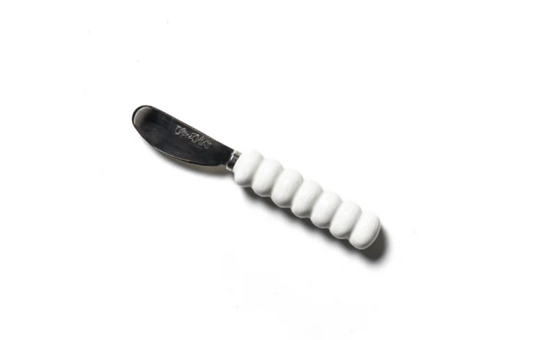 Coton Colors Signature Knob Appetizer Spreader White