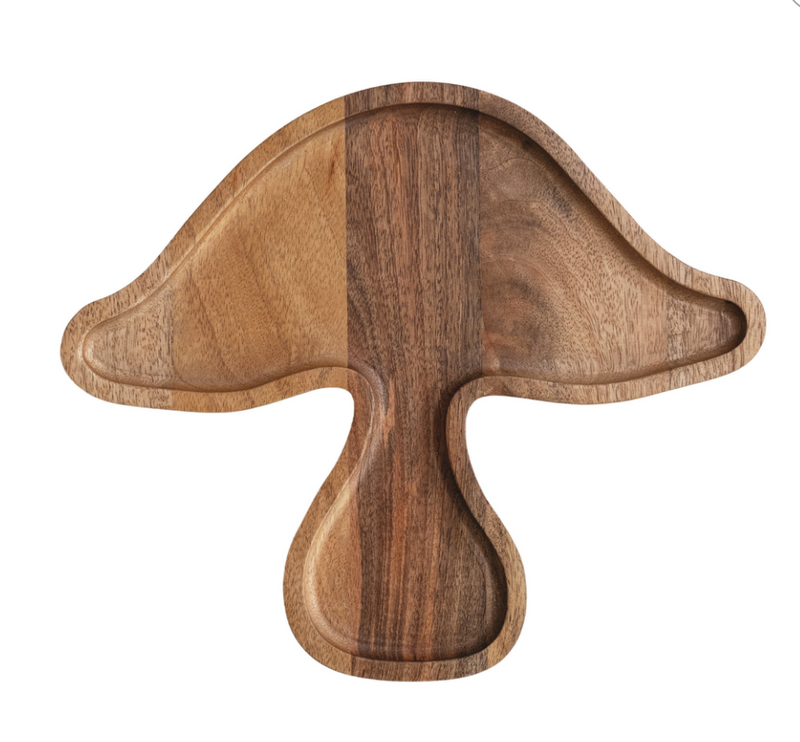 Mango Wood Mushroom Shaped Serving Board, Natural