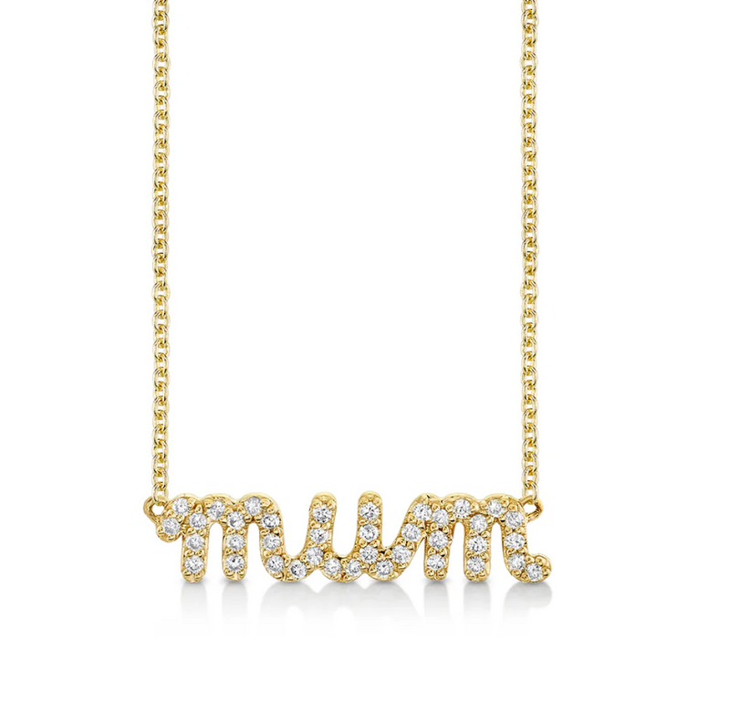 Sydney Evan "Mum" Script Necklace ,Mum Script Necklace