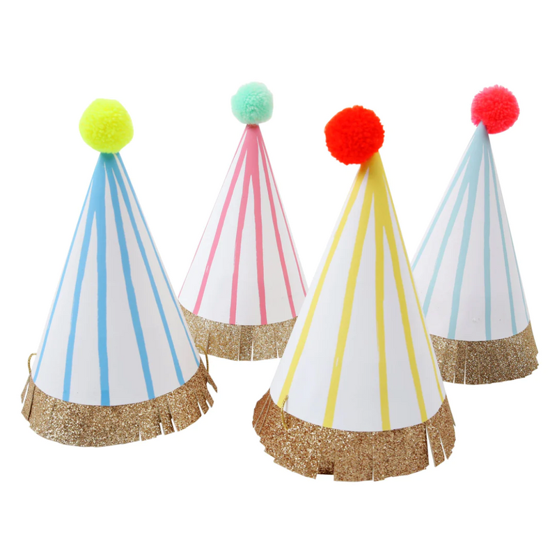 Meri Meri Stripe Pompom Party Hats