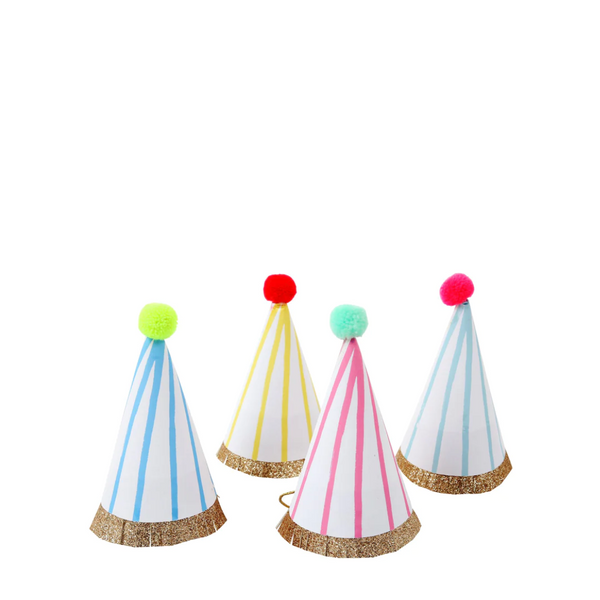 Meri Meri Stripe Pompom Mini Party Hats