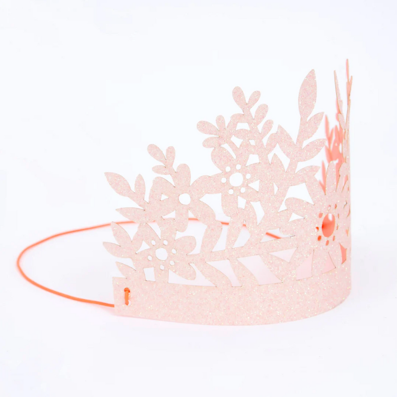 Meri Meri Pink Glitter Crown S/8