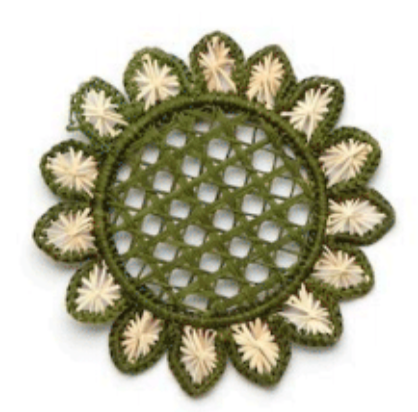 MYTO Design Ritual Aralia leaf coaster Natural and Green