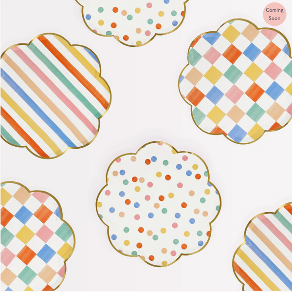 Meri Meri Colourful Pattern Side Plates