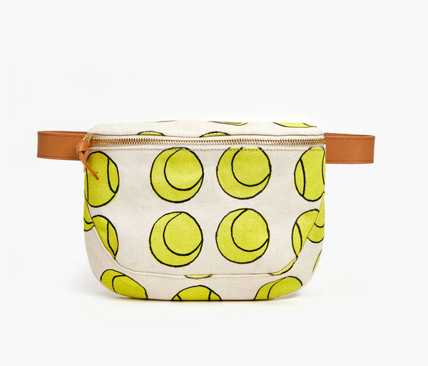 Clare V. Fanny Pack Canvas w/ Tennis Balls Natural