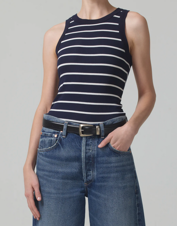 Citizens of Humanity Isabel Tank in Midnight Stripe