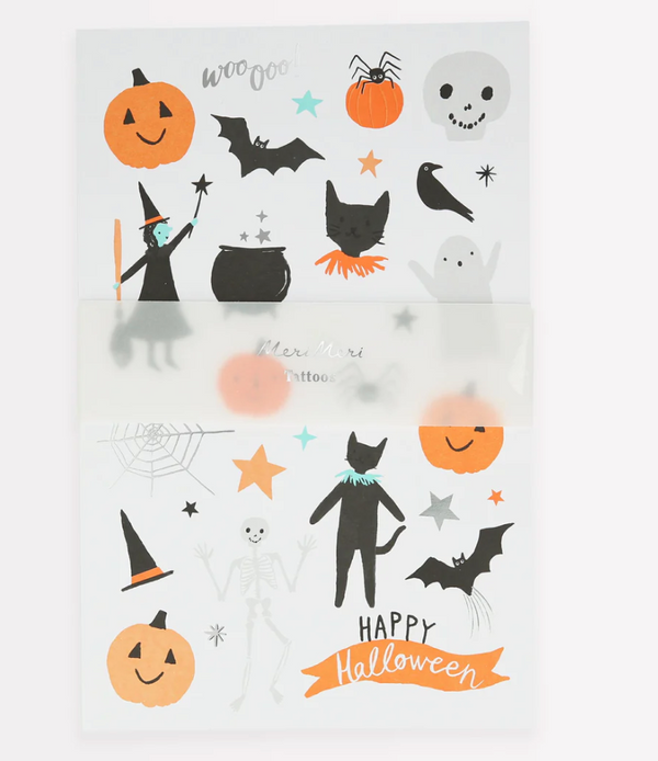 Meri Meri Happy Halloween Tattoo Sheet