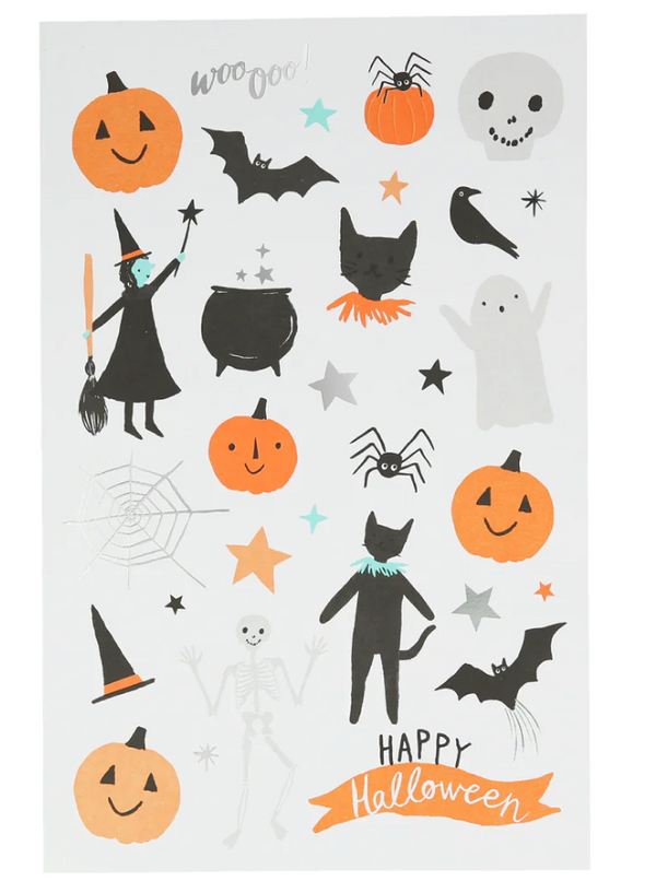 Meri Meri Happy Halloween Tattoo Sheet