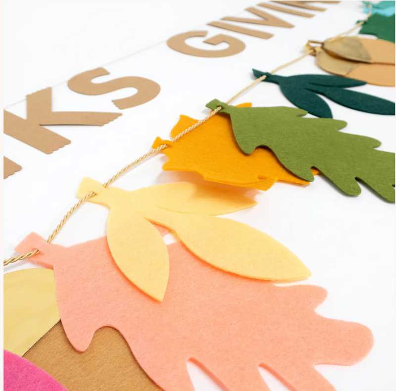 Meri Meri Felt Leaves Thanksgiving Garland