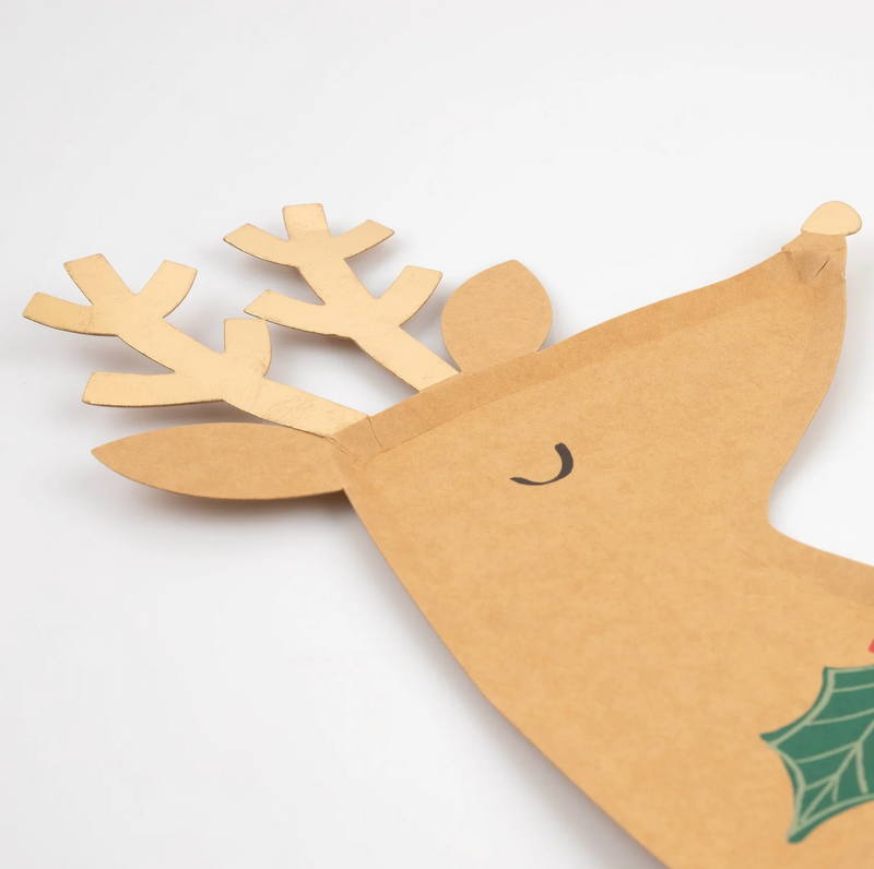 Meri Meri Reindeer With Holly Plates