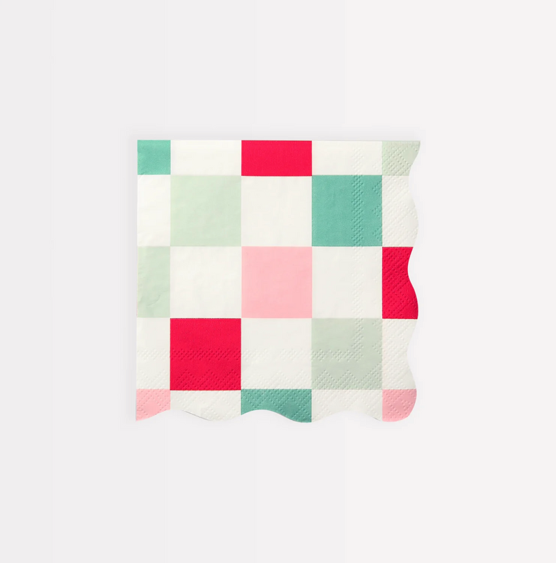 Meri Meri Multi Check Small Napkins
