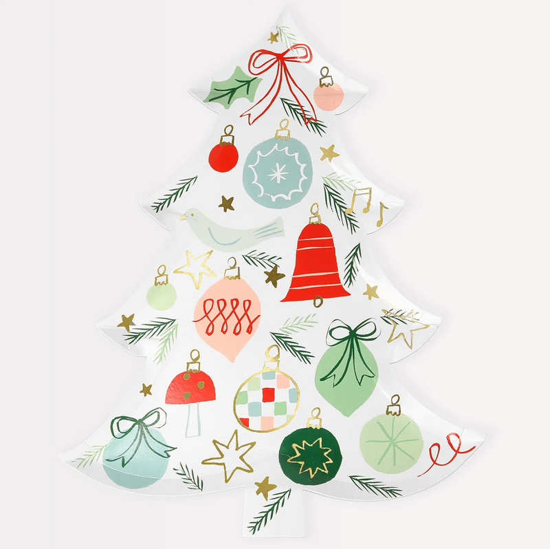 Meri Meri Festive Pattern Tree Plates