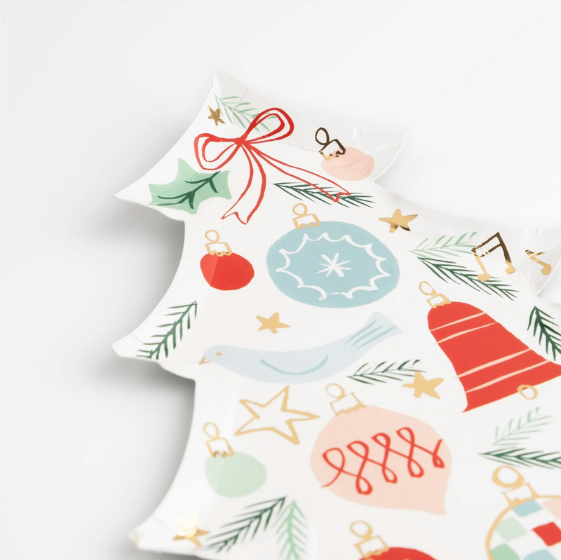Meri Meri Festive Pattern Tree Plates