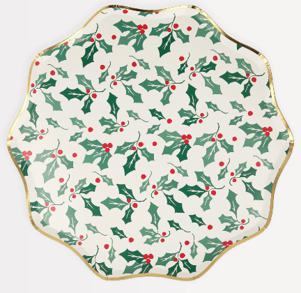 Meri Meri Holly Pattern Dinner Plates