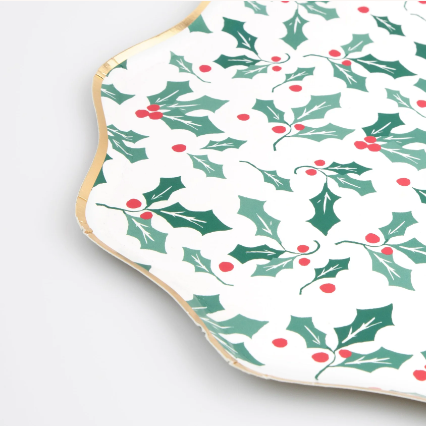 Meri Meri Holly Pattern Dinner Plates