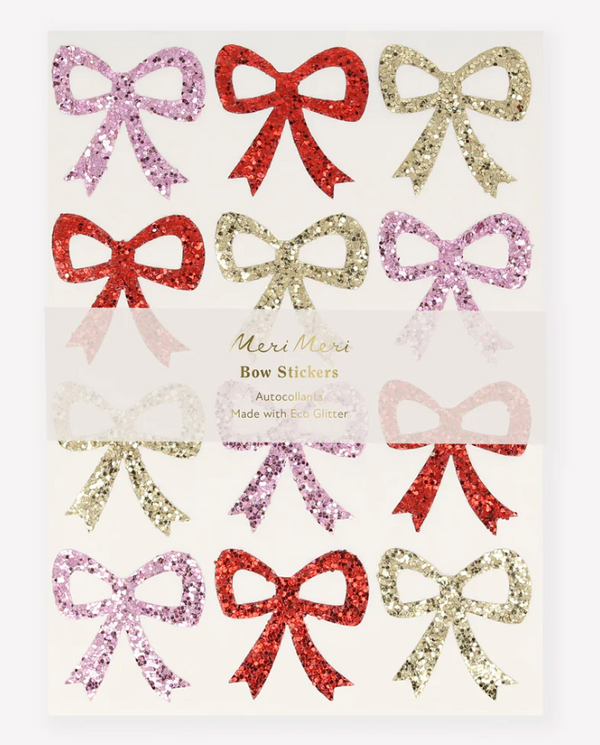 Meri Meri Eco Glitter Bow Stickers