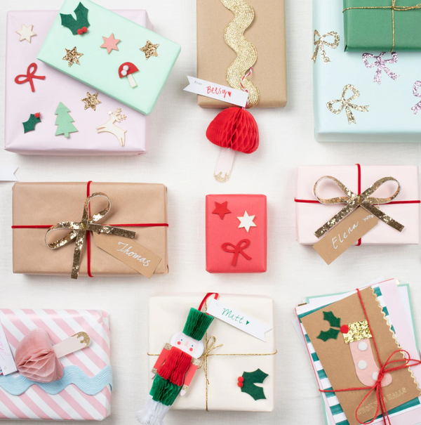 Meri Meri Eco Glitter Bow Stickers