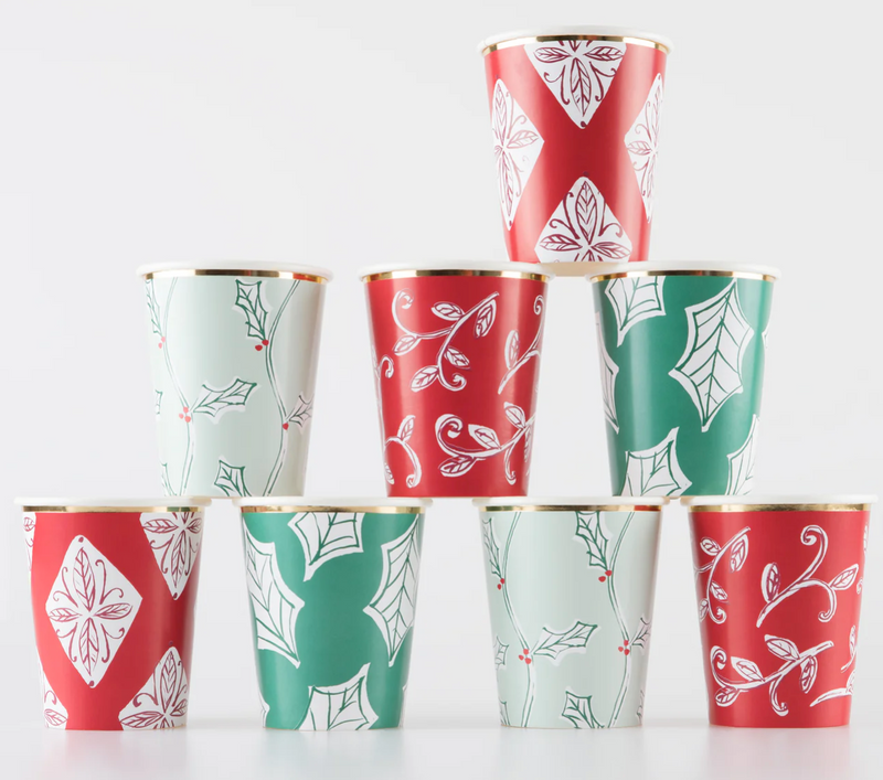 Meri Meri Block Print Cups
