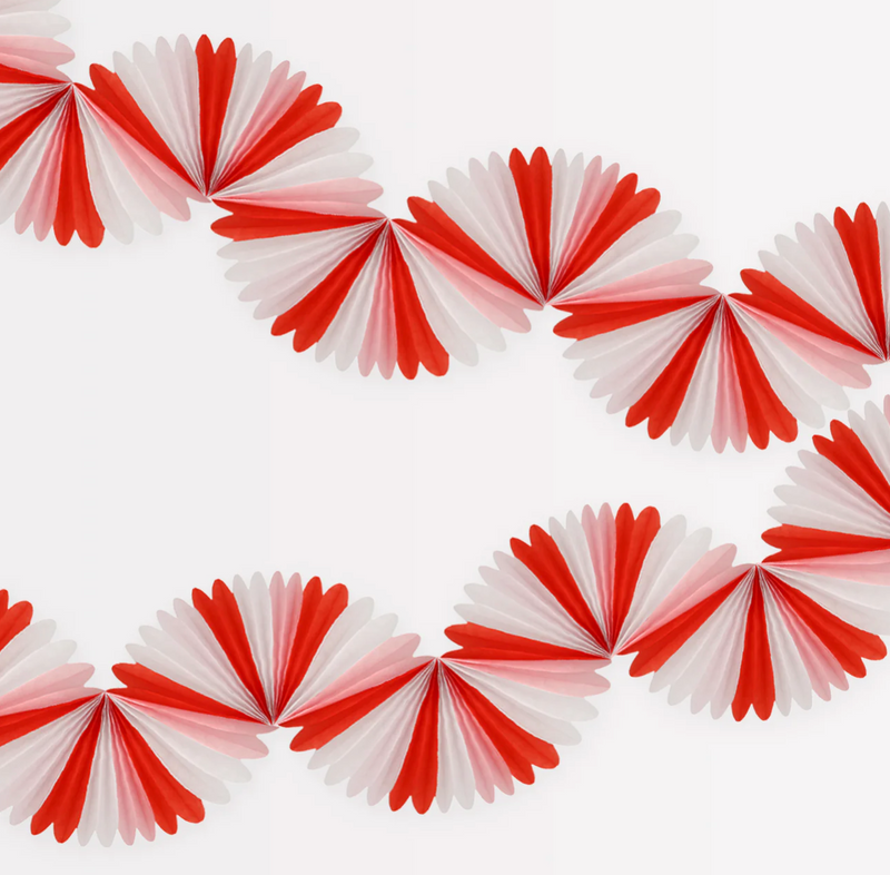 Meri Meri Candy Cane Stripe Honeycomb Garland