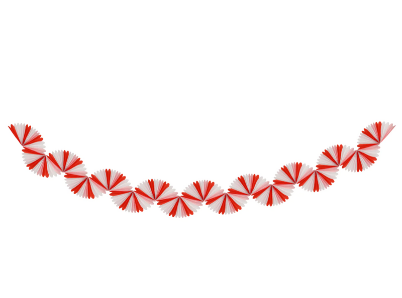 Meri Meri Candy Cane Stripe Honeycomb Garland