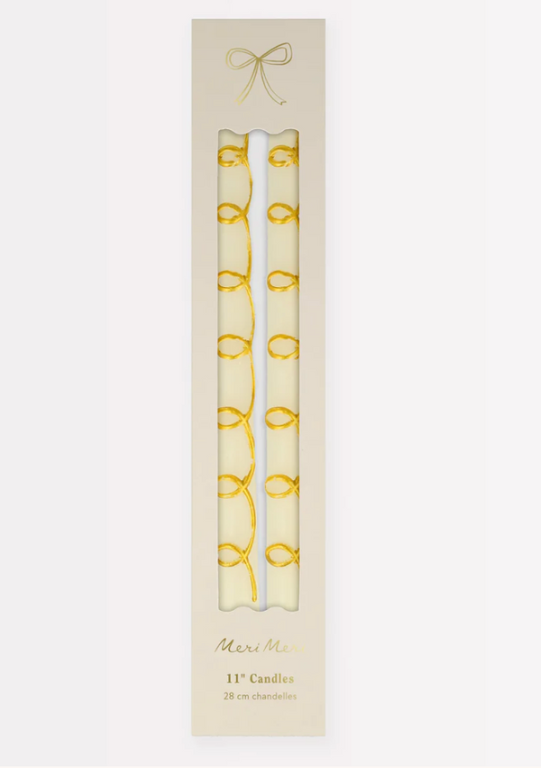 Meri Meri Gold Swirl Taper Candles