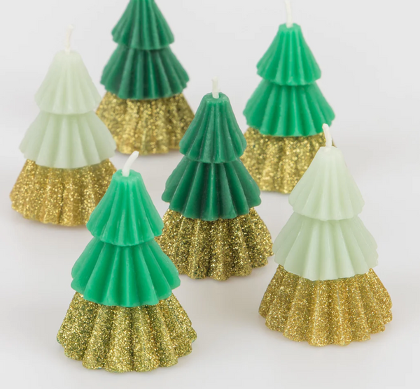 Meri Meri Green Mini Tree Candles