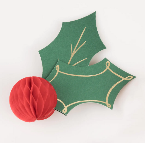 Meri Meri Holly Honeycomb Place Cards