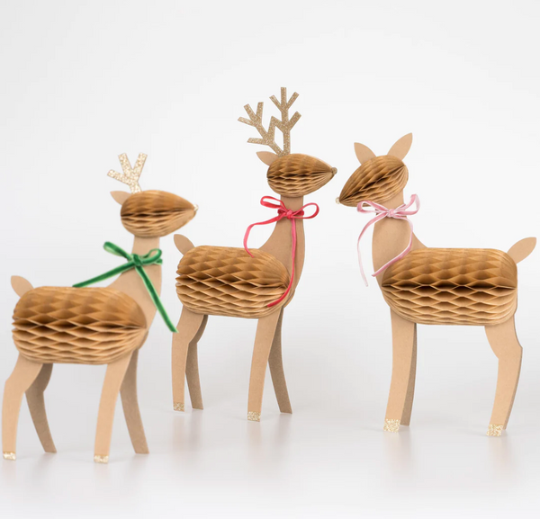 Meri Meri Honeycomb Reindeer Family
