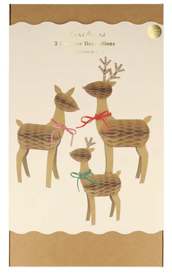 Meri Meri Honeycomb Reindeer Family