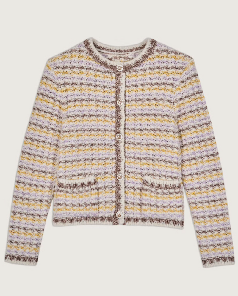 ba&sh Bill Cardigan Ecru