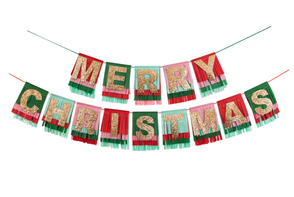 Meri Meri Merry Christmas Fringe Garland